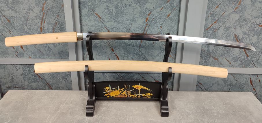 Munenori Shirasaya Katana T10 steel suguha hamon-bez bo-hi