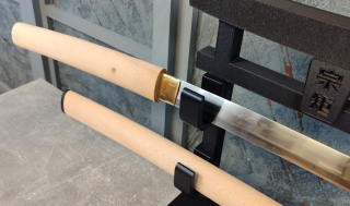 Munenori Shirasaya Katana T10 steel notare hamon