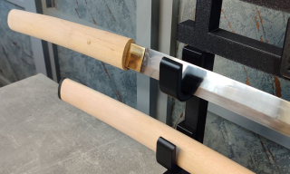 Munenori Shirasaya Katana T10 steel hitatsura hamon